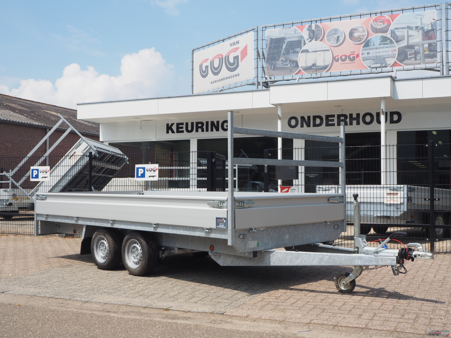 Henra plateauwagen 401x185 2700kg nieuw model zonder sledes (8)