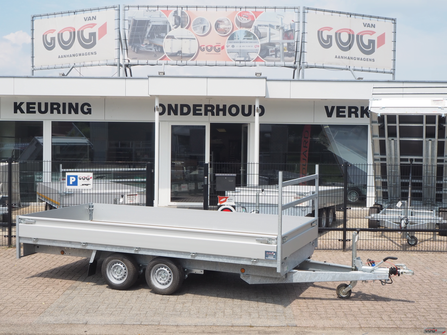 Henra plateauwagen 401x185 2700kg nieuw model zonder sledes (9)