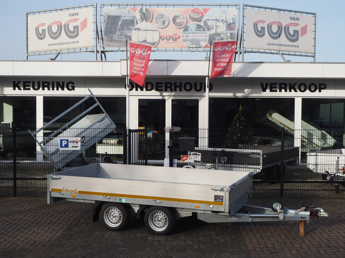 Eduard plateauwagen 330x180 2700kg 63cm €2500 voorraadnummer 150 (8)