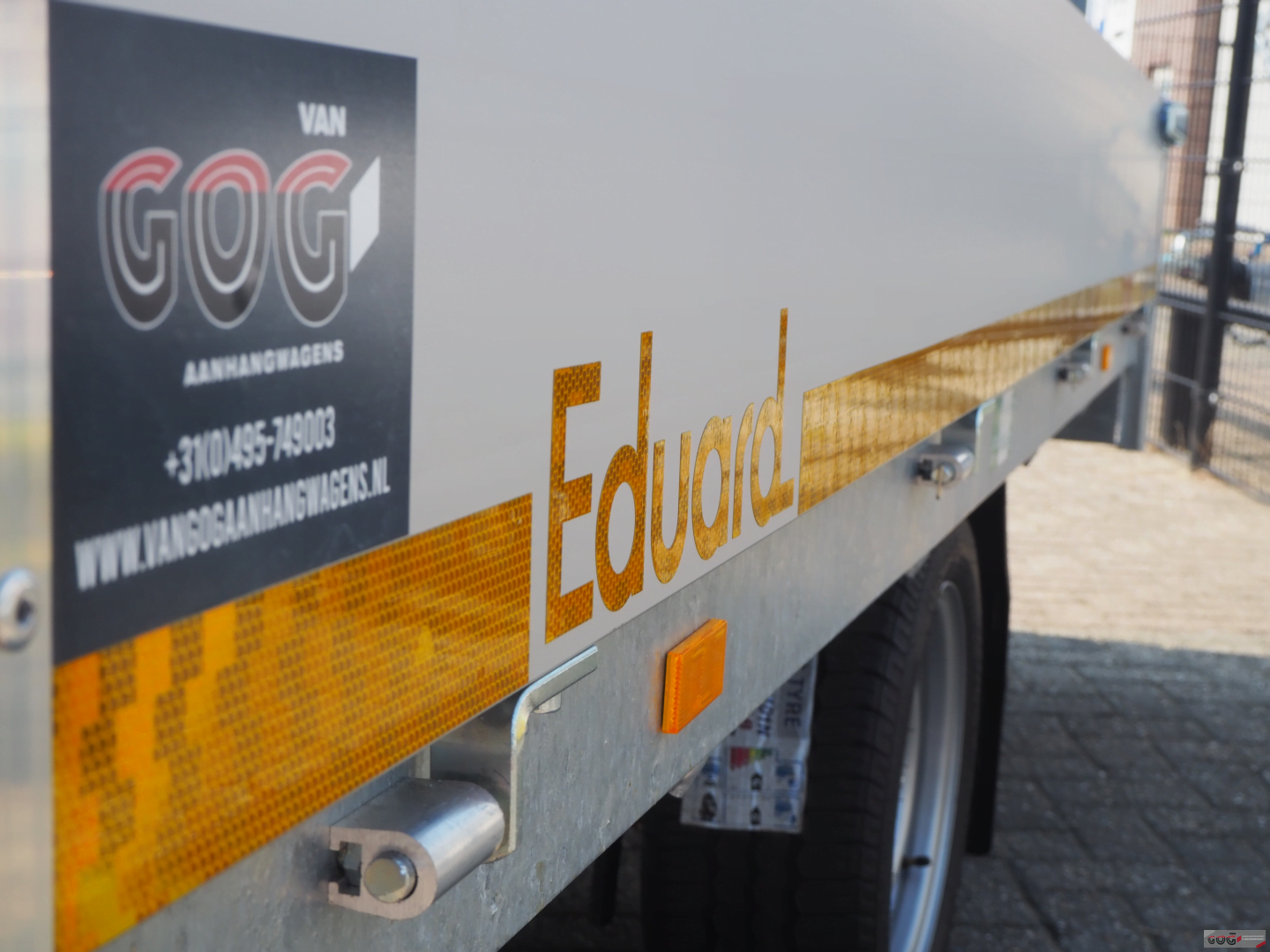 Eduard plateauwagen multitransporter 310x180 1500kg met sledes (zonder oprijplaten) €,- voorraadnummer 18 (16)