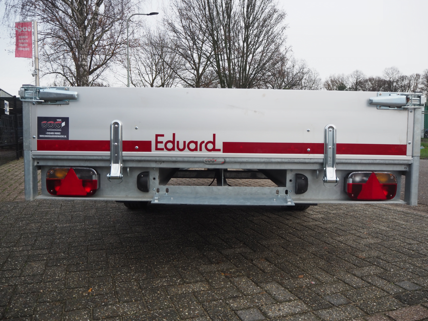Eduard plateauwagen multitransporter 330x180 1500kg 56cm oprijplaatsledes €2350 voorraadnummer 151 (3)