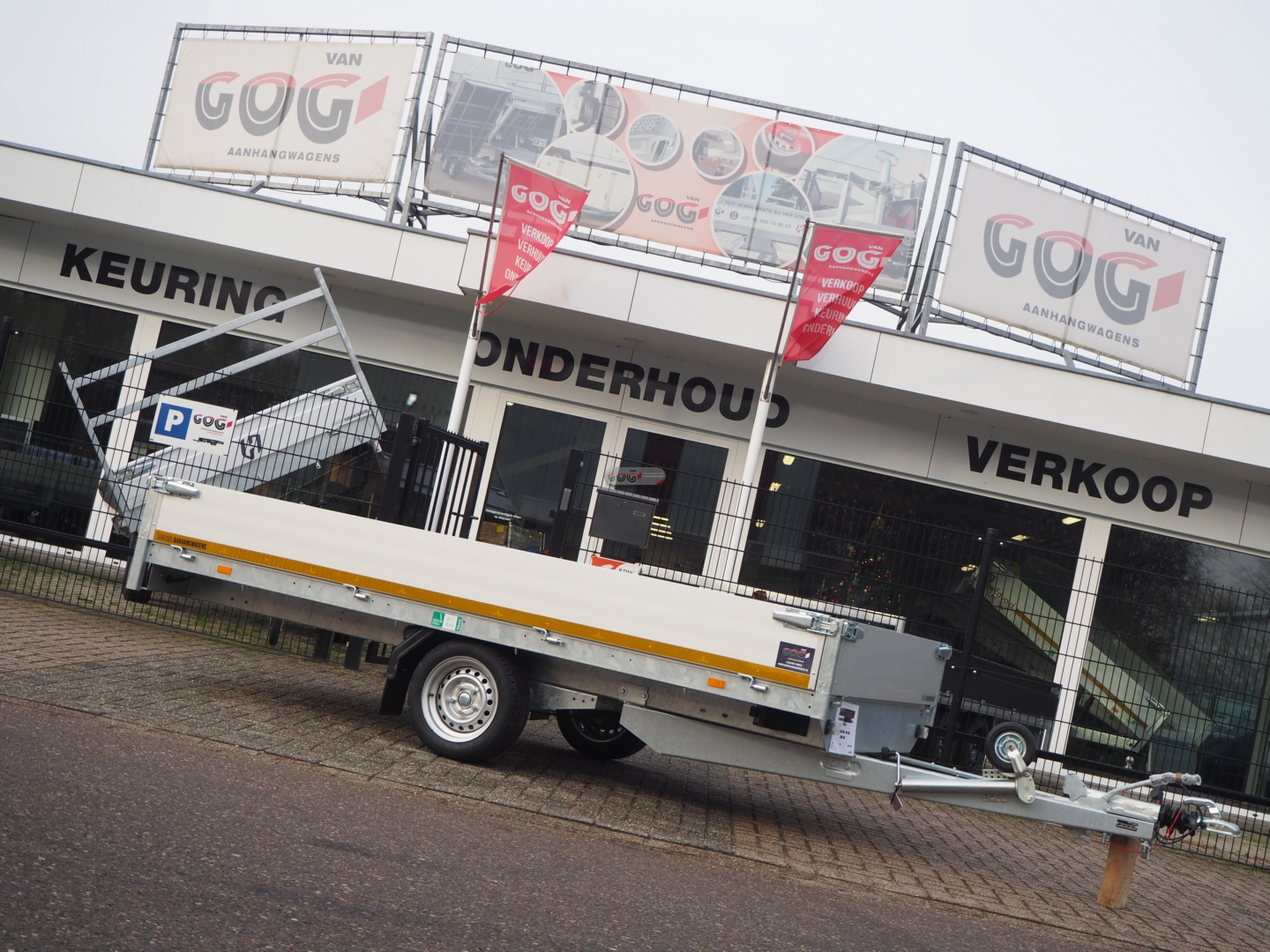Eduard plateauwagen multitransporter 330x180 1500kg 56cm oprijplaatsledes €2350 voorraadnummer 151 (6)