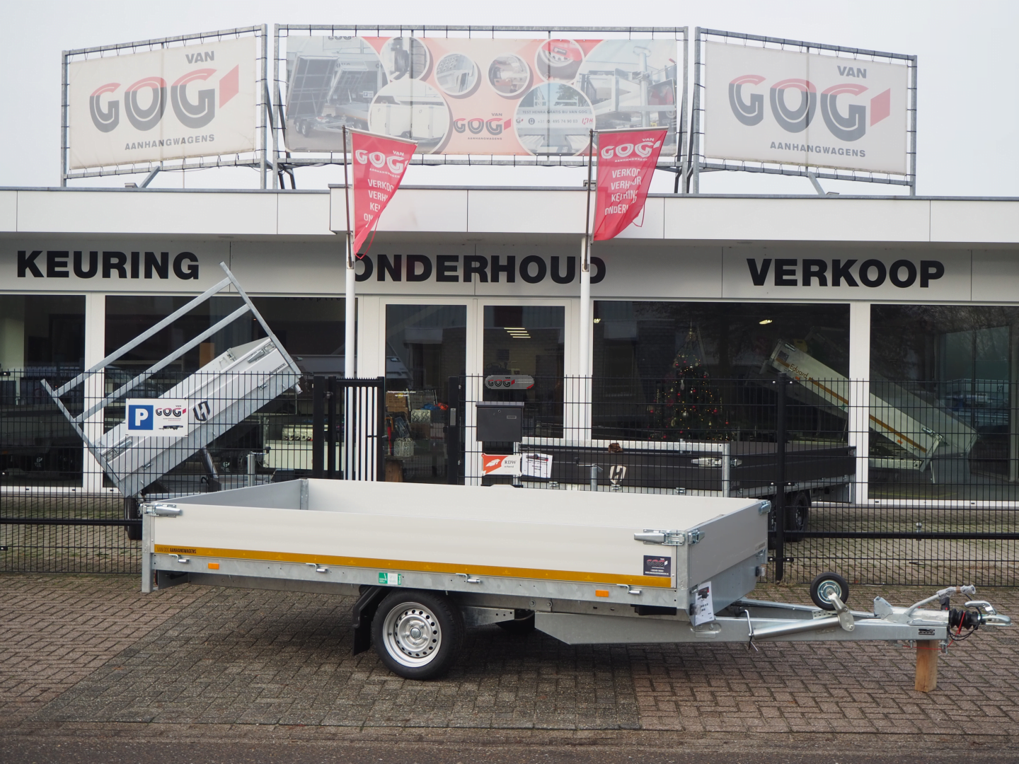 Eduard plateauwagen multitransporter 330x180 1500kg 56cm oprijplaatsledes €2350 voorraadnummer 151 (7)