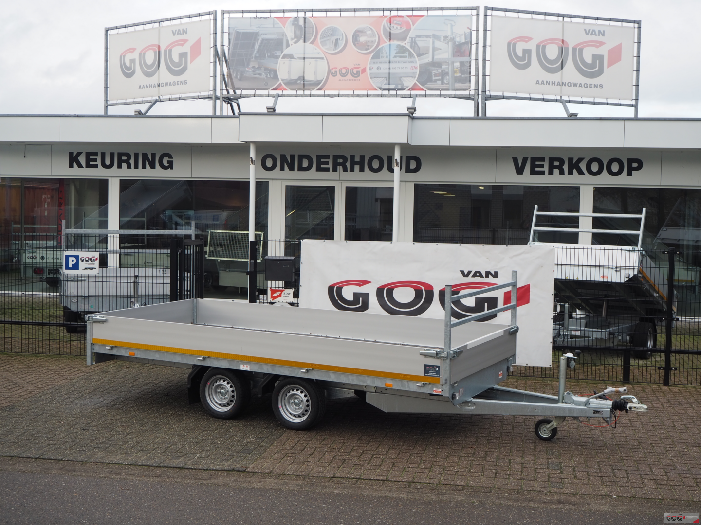 Eduard plateauwagen 406x180 2700kg lvh63cm €2225 ex. btw voorraadnummer 14 (15)